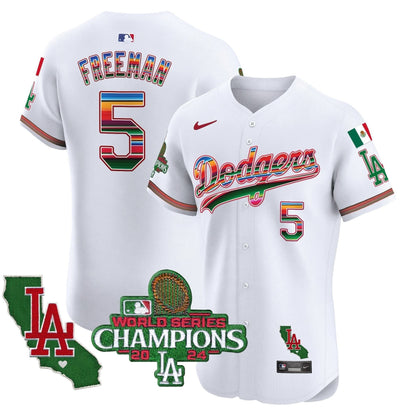 LAD Mexico 2024 World Series Champions Vapor Premier Elite Jersey - Stitched