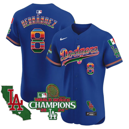 LAD Mexico 2024 World Series Champions Vapor Premier Elite Jersey - Stitched