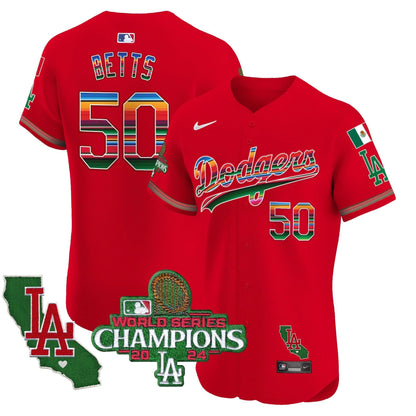 LAD Mexico 2024 World Series Champions Vapor Premier Elite Jersey - Stitched