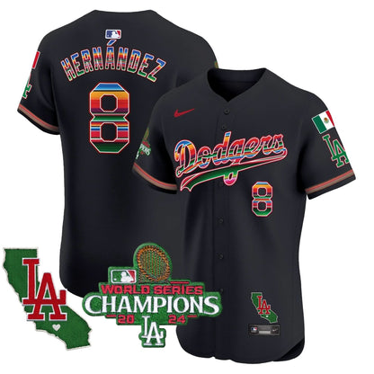 LAD Mexico 2024 World Series Champions Vapor Premier Elite Jersey - Stitched