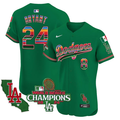 LAD Mexico 2024 World Series Champions Vapor Premier Elite Jersey - Stitched