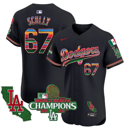 LAD Mexico 2024 World Series Champions Vapor Premier Elite Jersey - Stitched