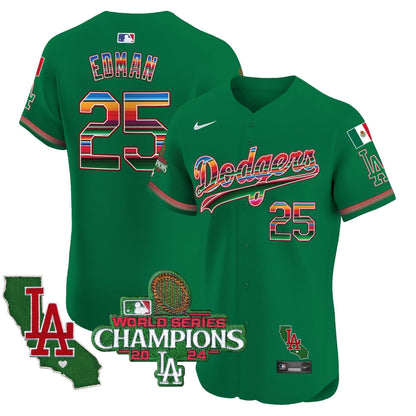 LAD Mexico 2024 World Series Champions Vapor Premier Elite Jersey - Stitched