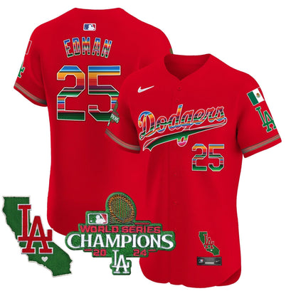LAD Mexico 2024 World Series Champions Vapor Premier Elite Jersey - Stitched