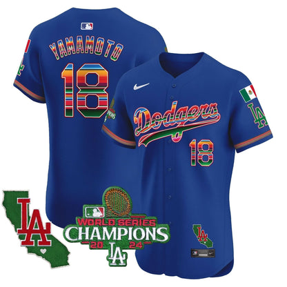 LAD Mexico 2024 World Series Champions Vapor Premier Elite Jersey - Stitched