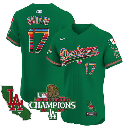 LAD Mexico 2024 World Series Champions Vapor Premier Elite Jersey - Stitched