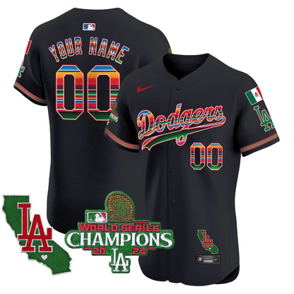 LAD Mexico 2024 World Series Champions Vapor Premier Elite Custom Jersey - Stitched