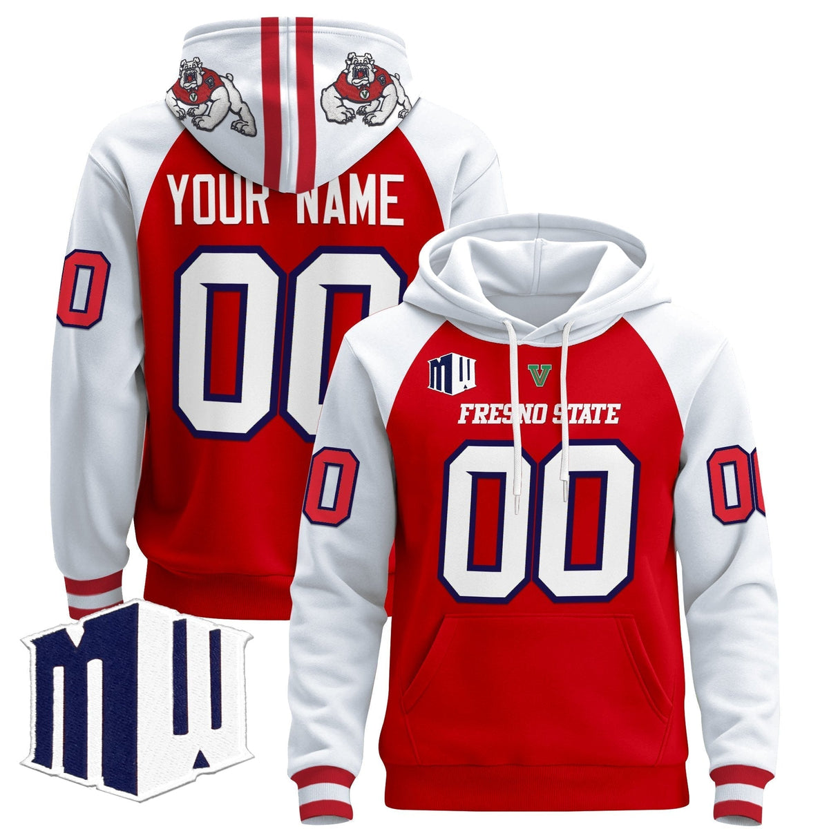 Fresno State Bulldogs 2024 Custom Pullover Hoodie