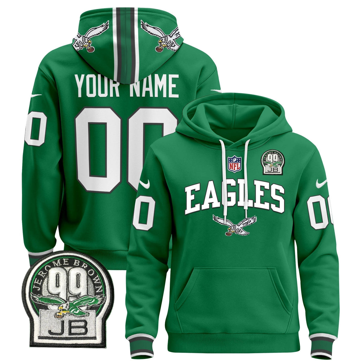 Philadelphia Eagles 2024 Custom Pullover Hoodie V2