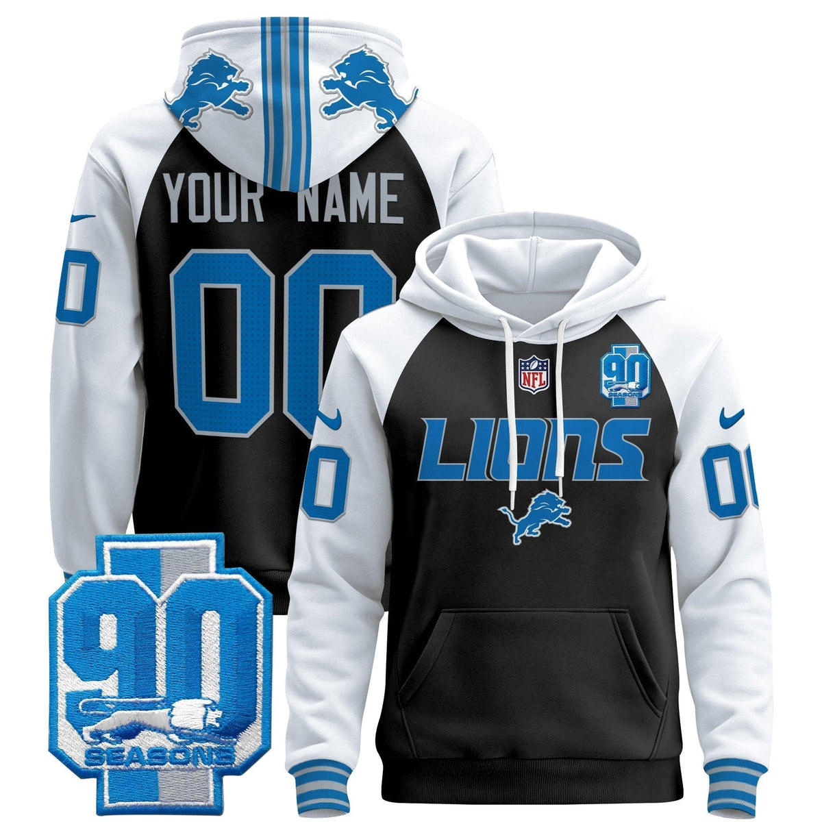 Detroit Lions 2025 Custom Pullover Hoodie V2