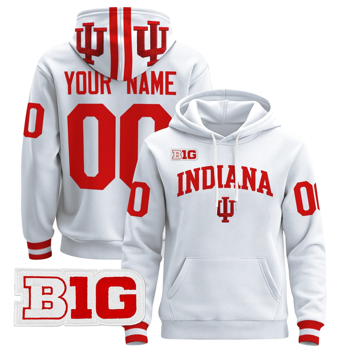 Indiana Hoosiers 2024 Custom Pullover Hoodie V2