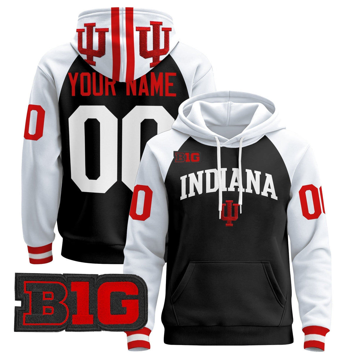 Indiana Hoosiers 2024 Custom Pullover Hoodie V2