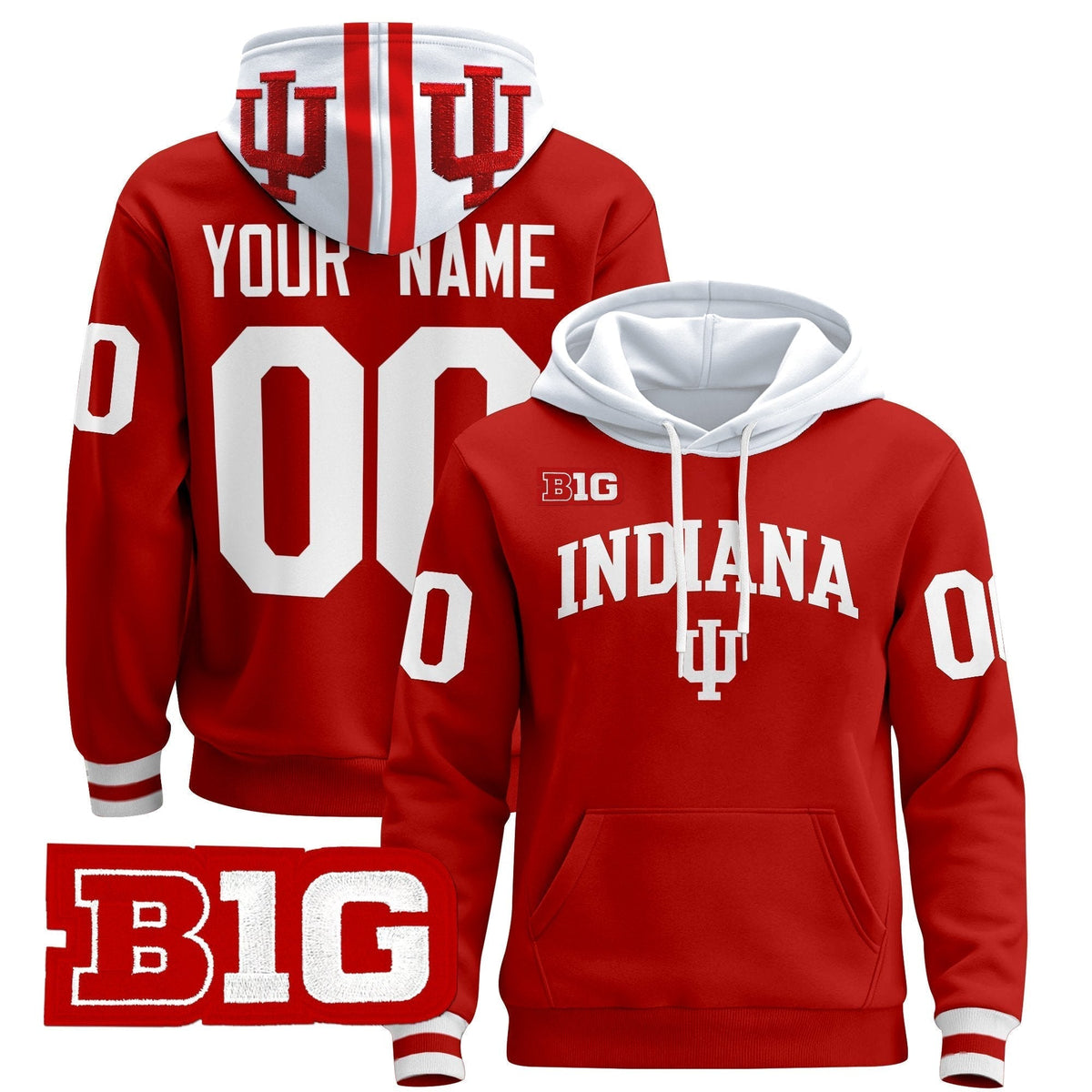 Indiana Hoosiers 2024 Custom Pullover Hoodie V2