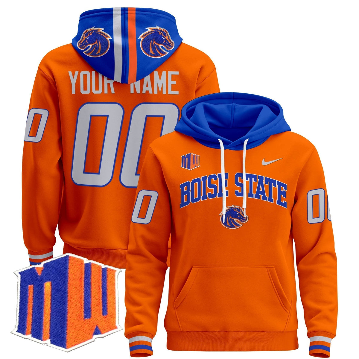 Boise State Broncos 2024 Custom Pullover Hoodie V2