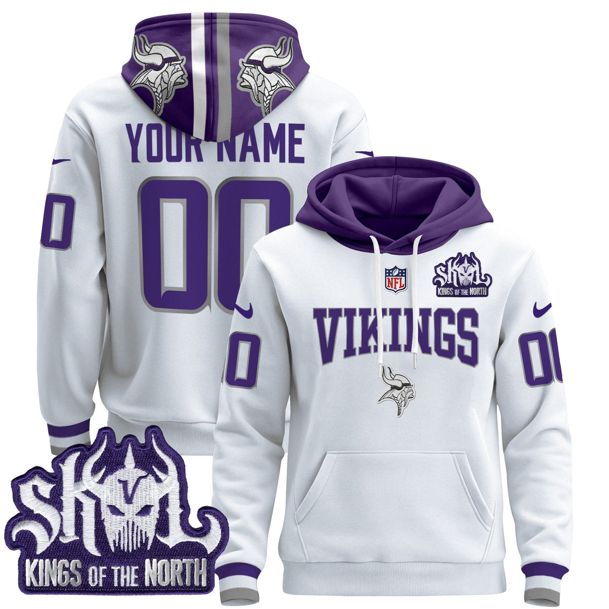 Minnesota Vikings 2025 Custom Pullover Hoodie V3