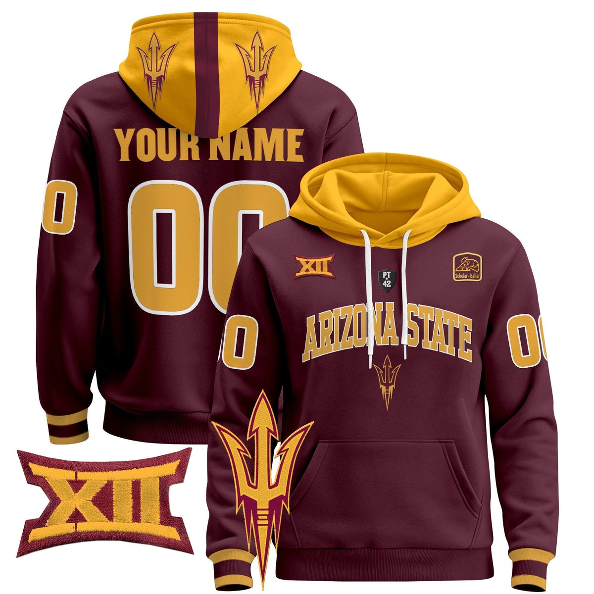 Arizona State Sun Devils 2024 Custom Pullover Hoodie V2