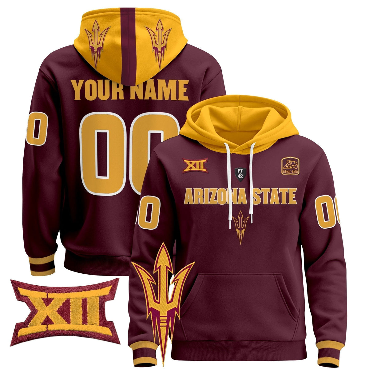 Arizona State Sun Devils 2024 Custom Pullover Hoodie V3