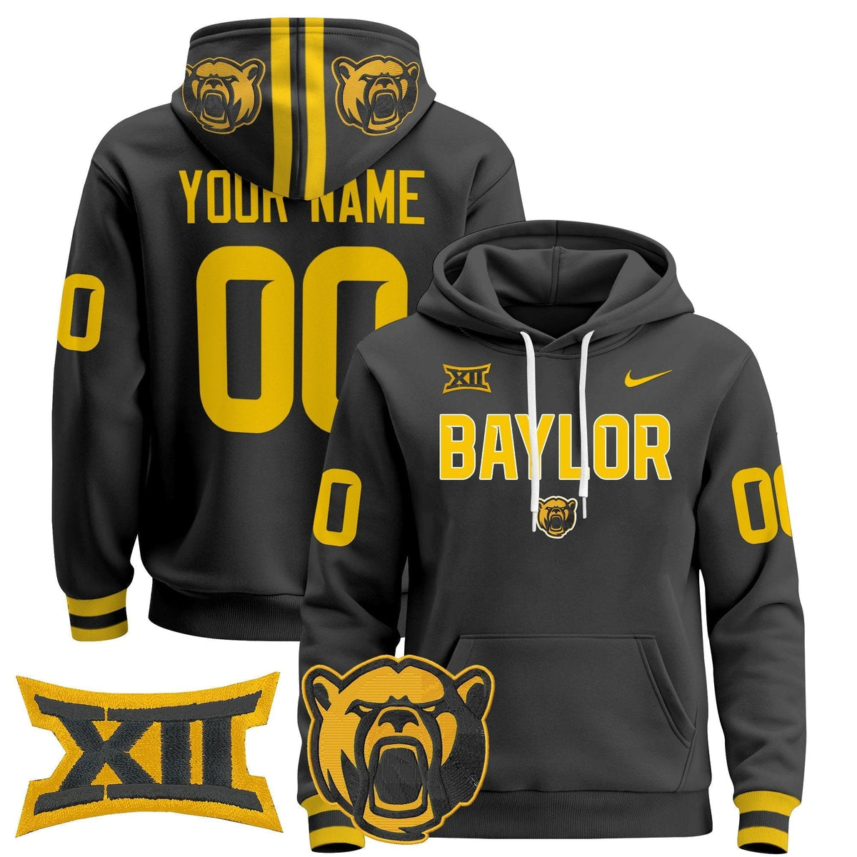 Baylor Bears 2024 Custom Pullover Hoodie V3