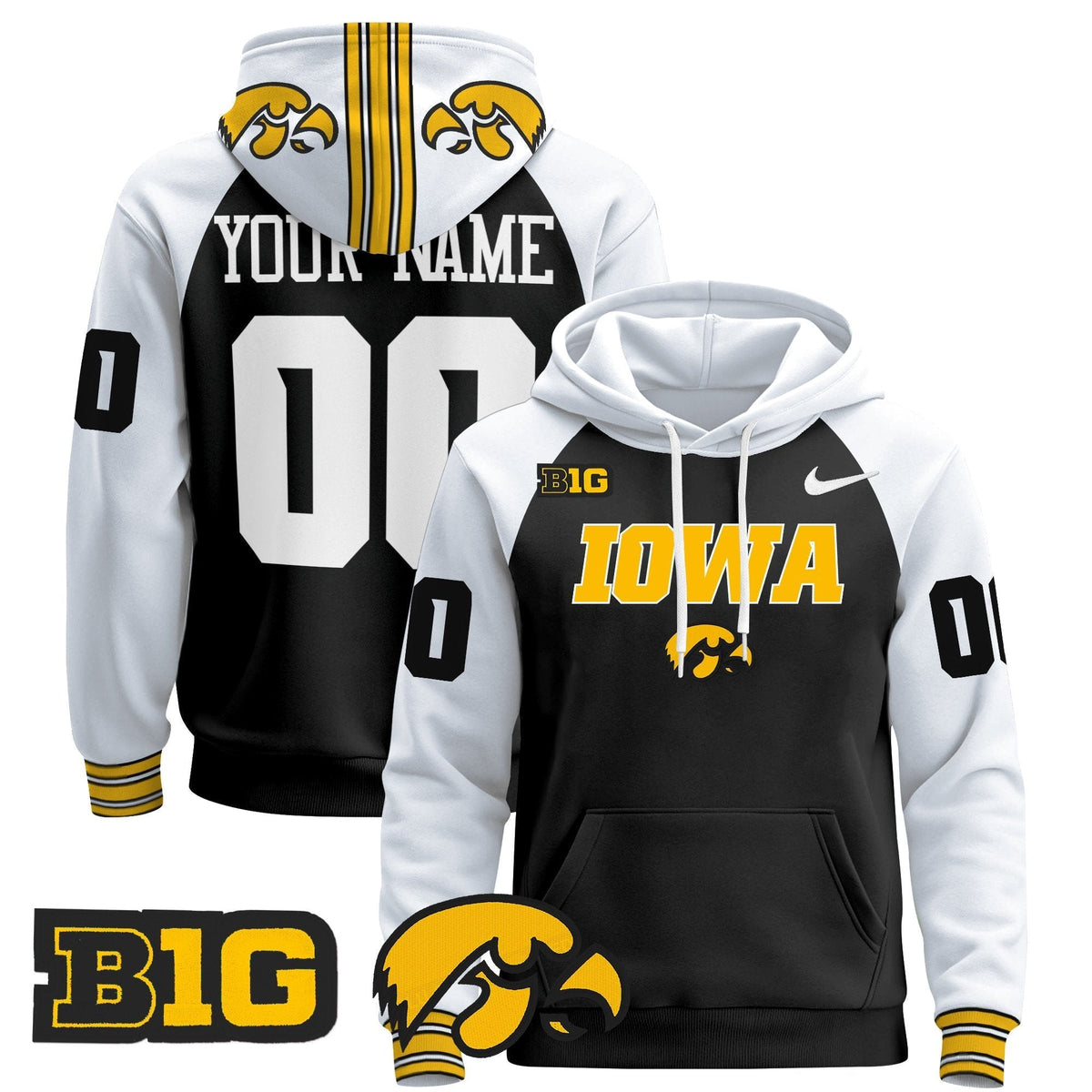 Iowa Hawkeyes 2024 Custom Pullover Hoodie V3