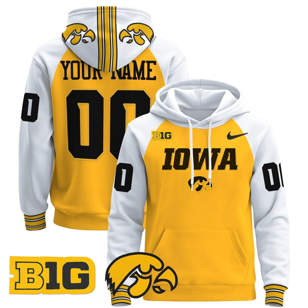 Iowa Hawkeyes 2024 Custom Pullover Hoodie V3
