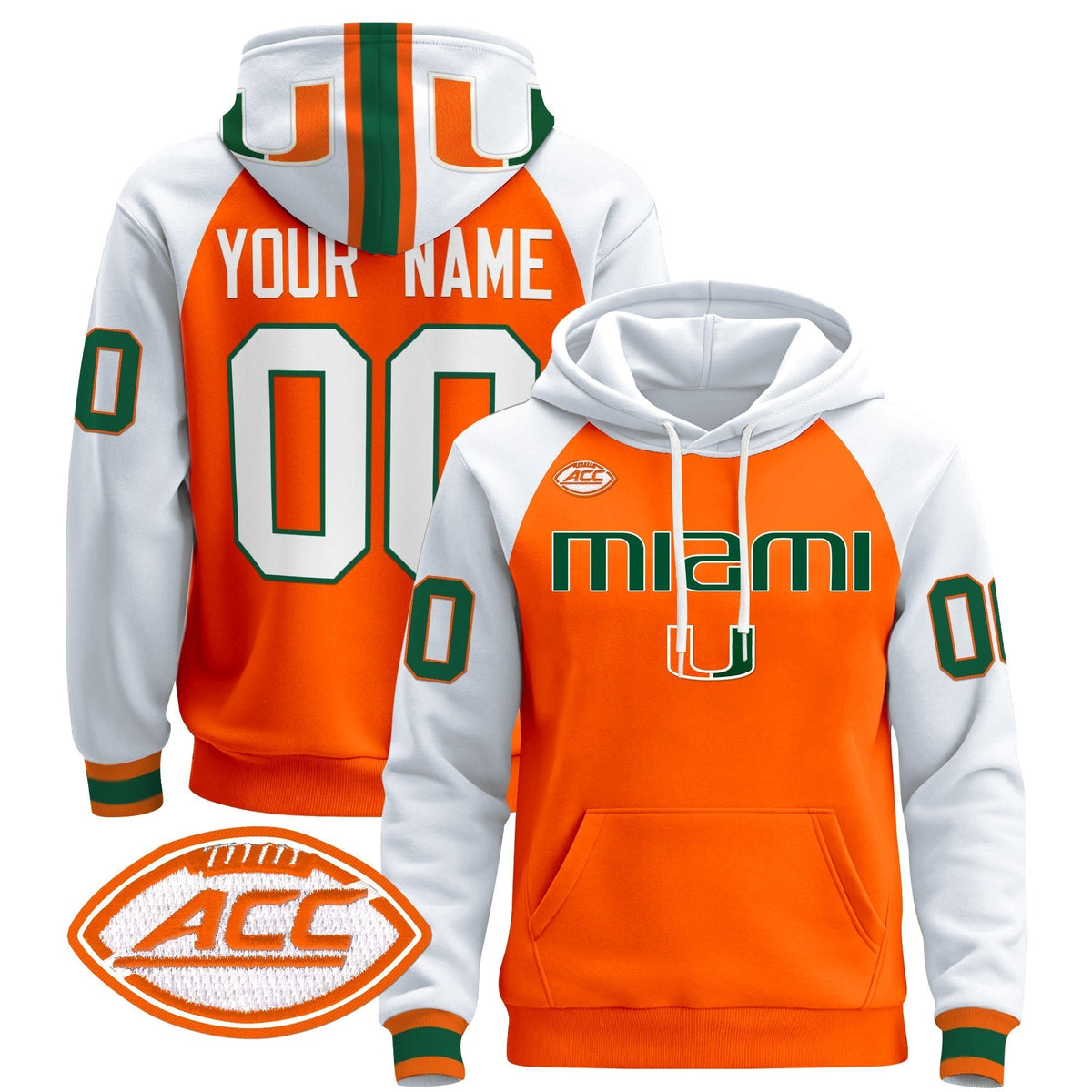 Miami Hurricanes 2024 Custom Pullover Hoodie V3