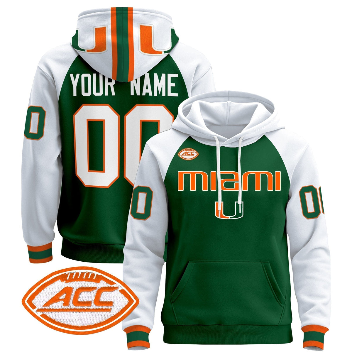Miami Hurricanes 2024 Custom Pullover Hoodie V3