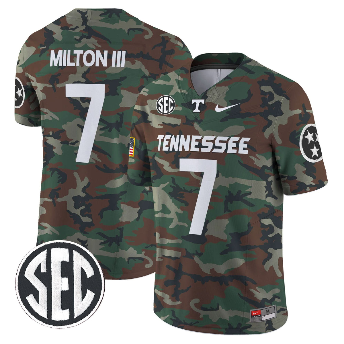 Tennessee Volunteers 2024 Military Vapor Limited Jersey V2 - All Stitched