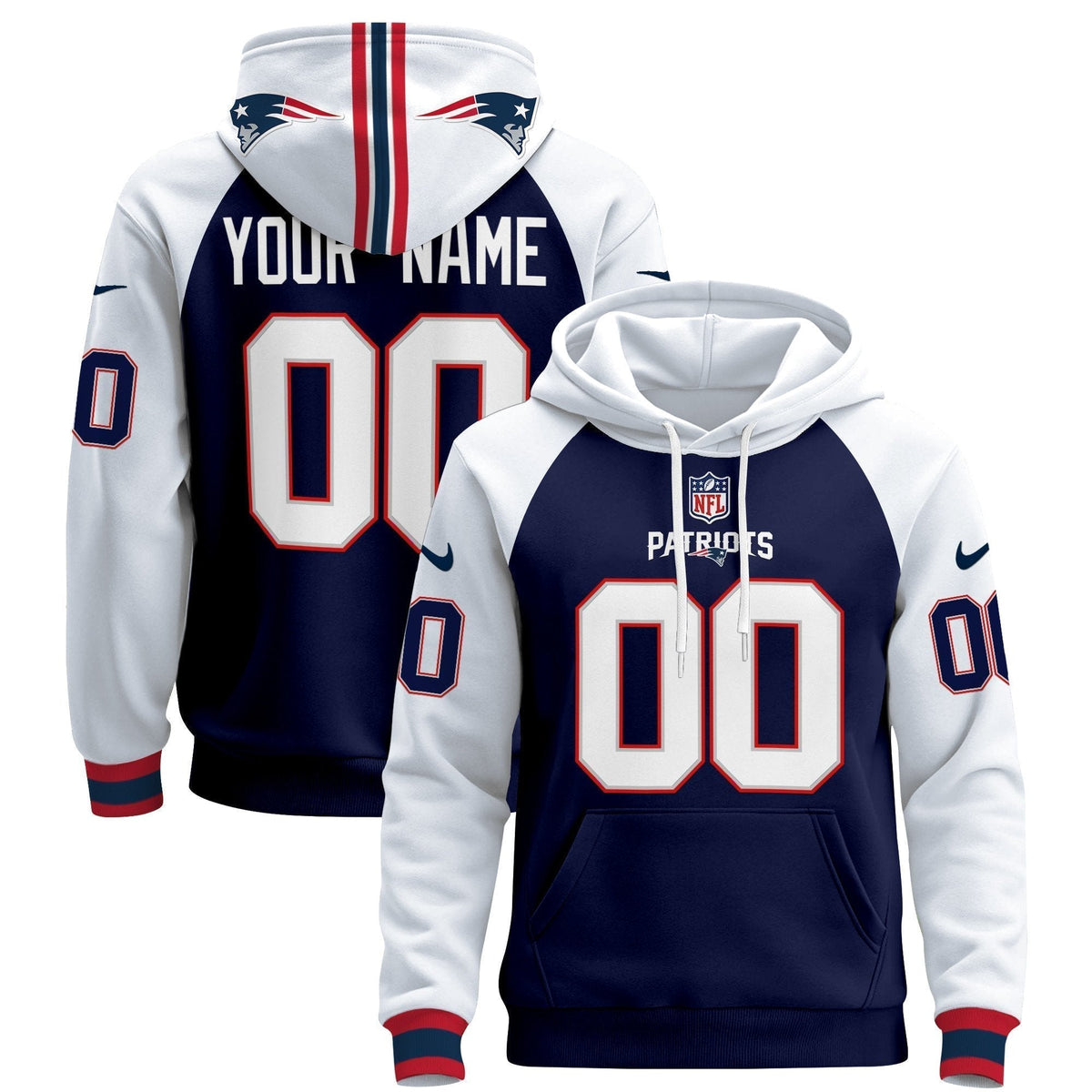 New England Patriots 2024 Custom Pullover Hoodie