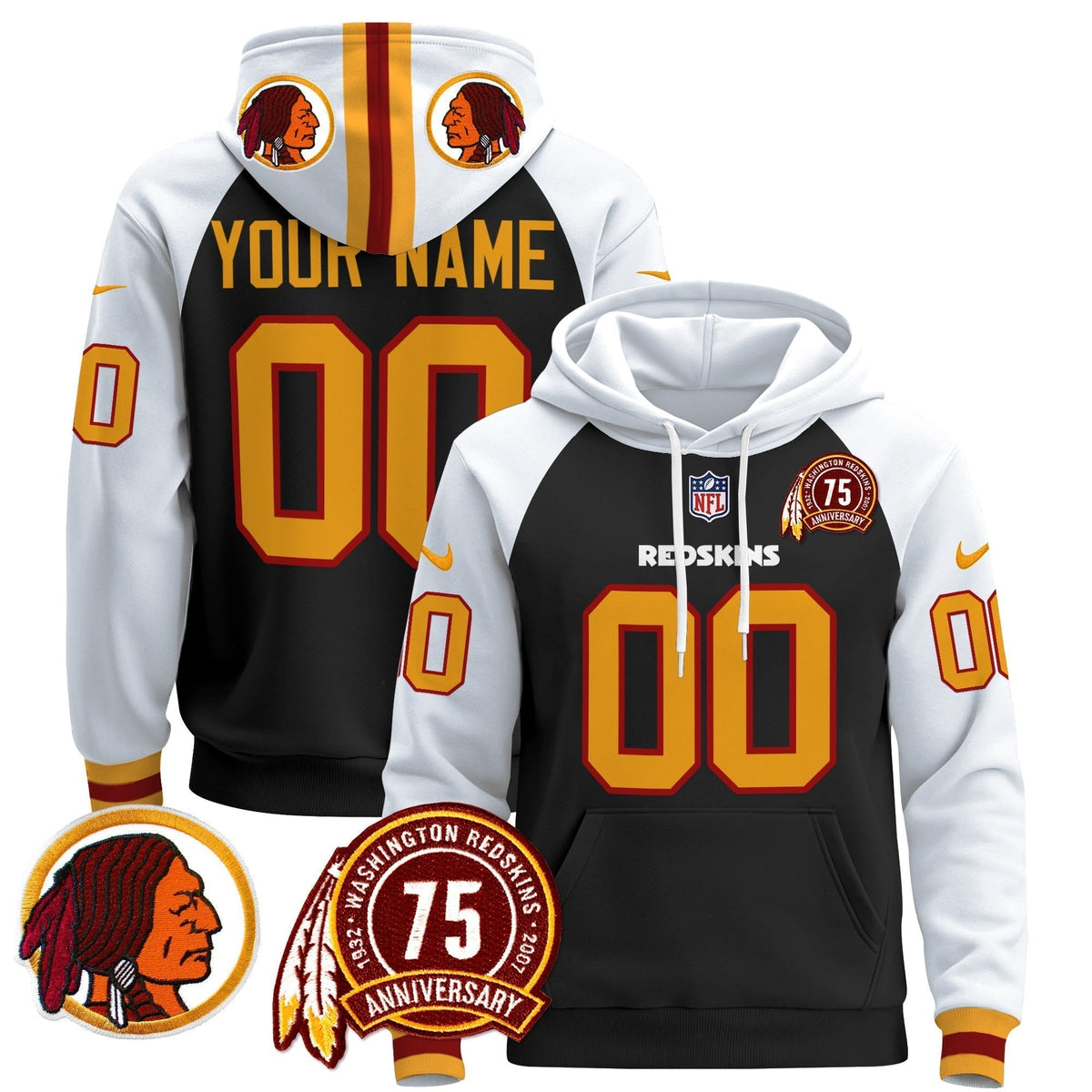 Washington Redskins 2024 Custom Pullover Hoodie V2