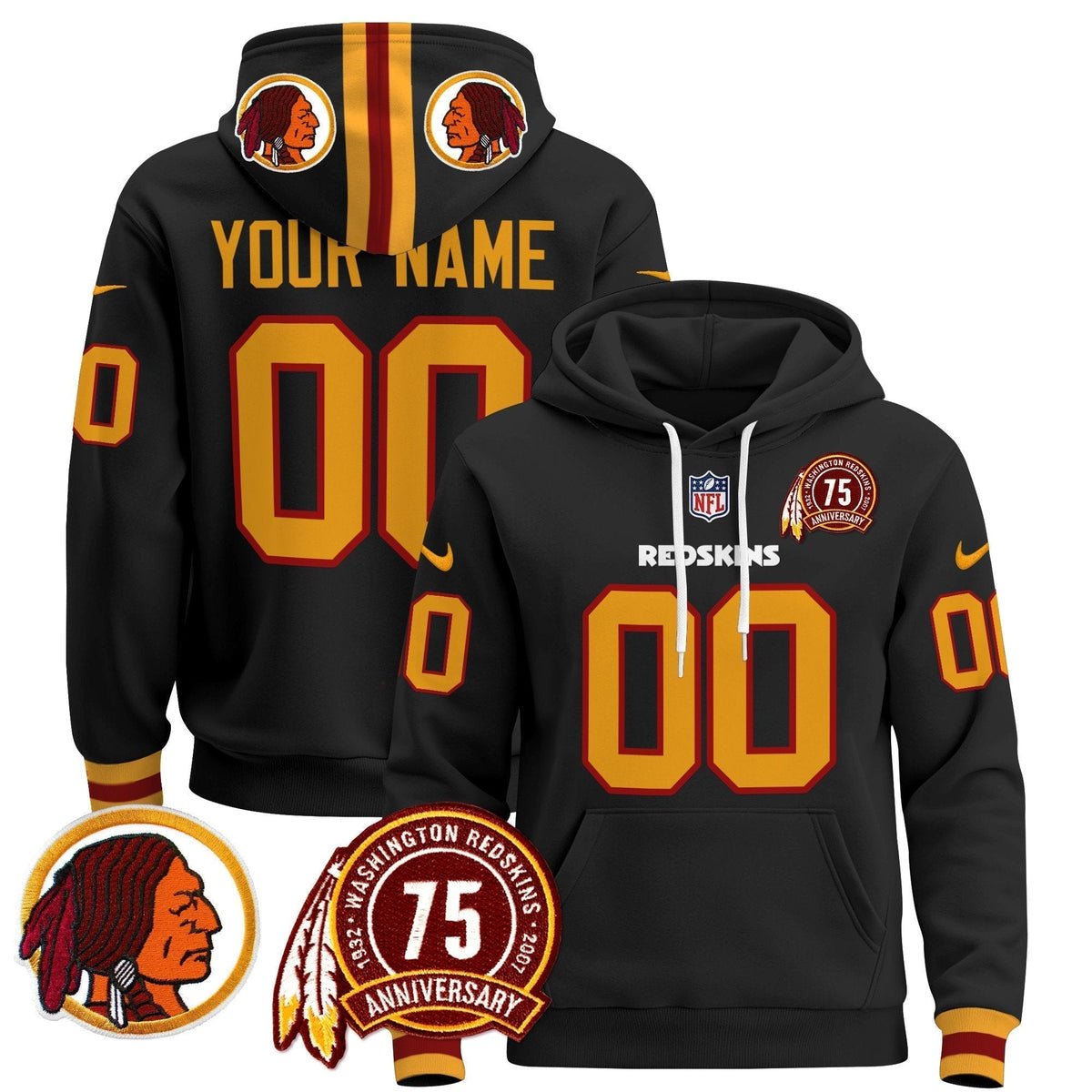 Washington Redskins 2024 Custom Pullover Hoodie V2