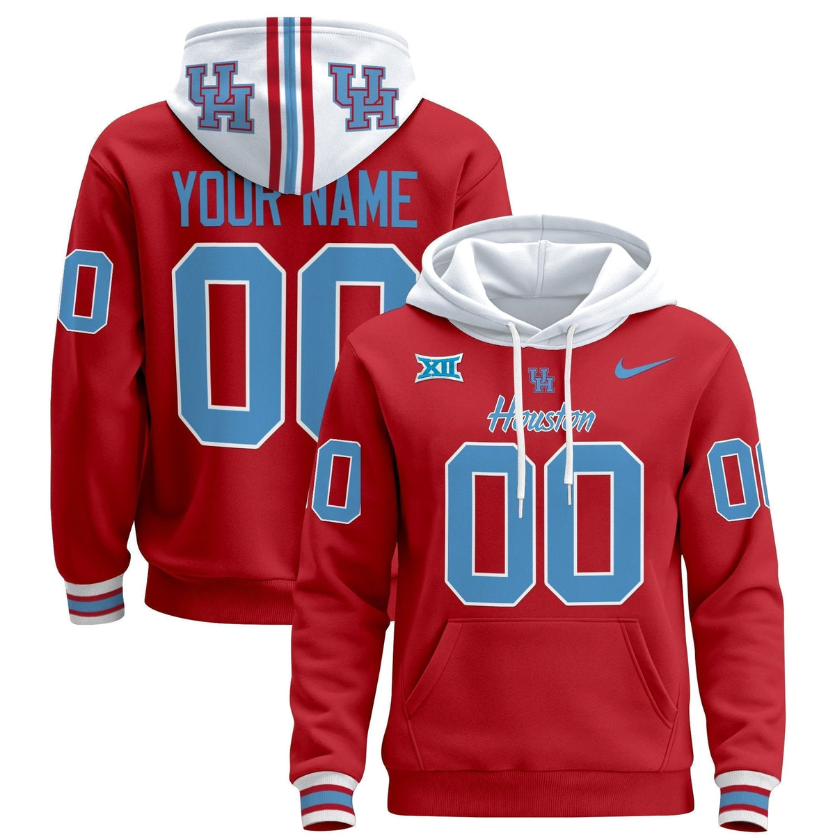 Houston Cougars 2024 Custom Pullover Hoodie