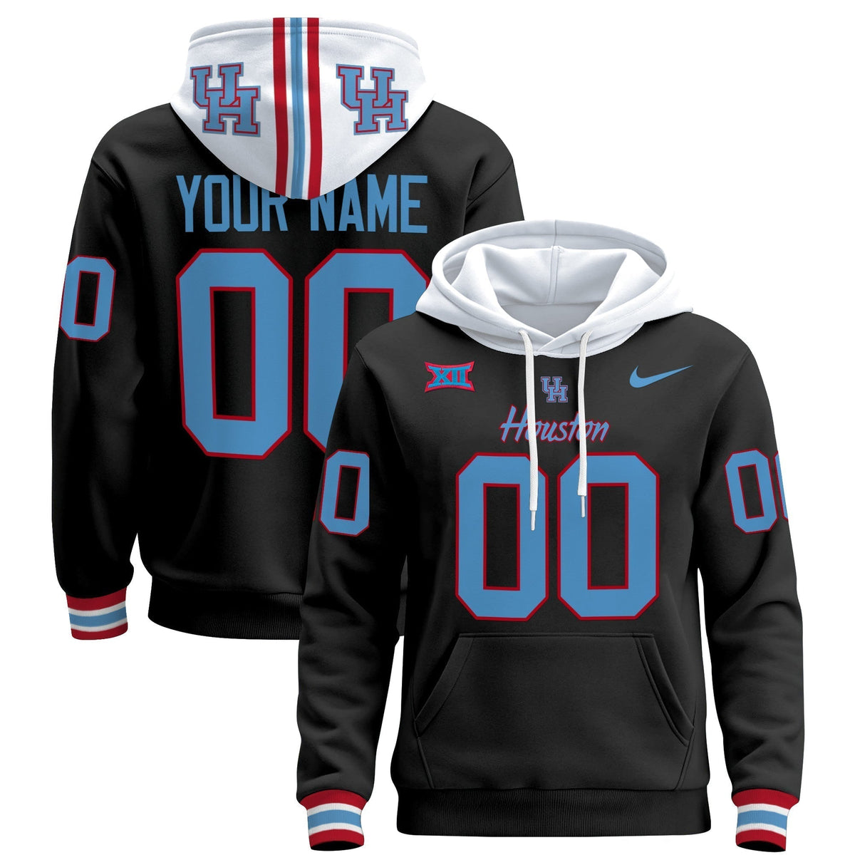 Houston Cougars 2024 Custom Pullover Hoodie