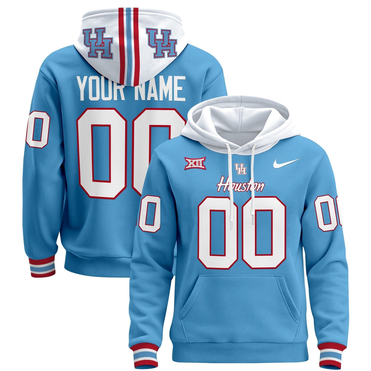 Houston Cougars 2024 Custom Pullover Hoodie