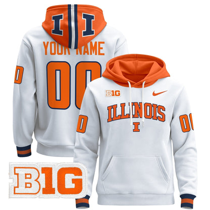 Illinois Fighting Illini 2024 Custom Pullover Hoodie V2