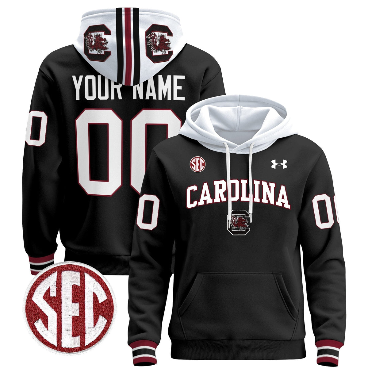 South Carolina Gamecocks 1980 Throwback Custom Pullover Hoodie V2