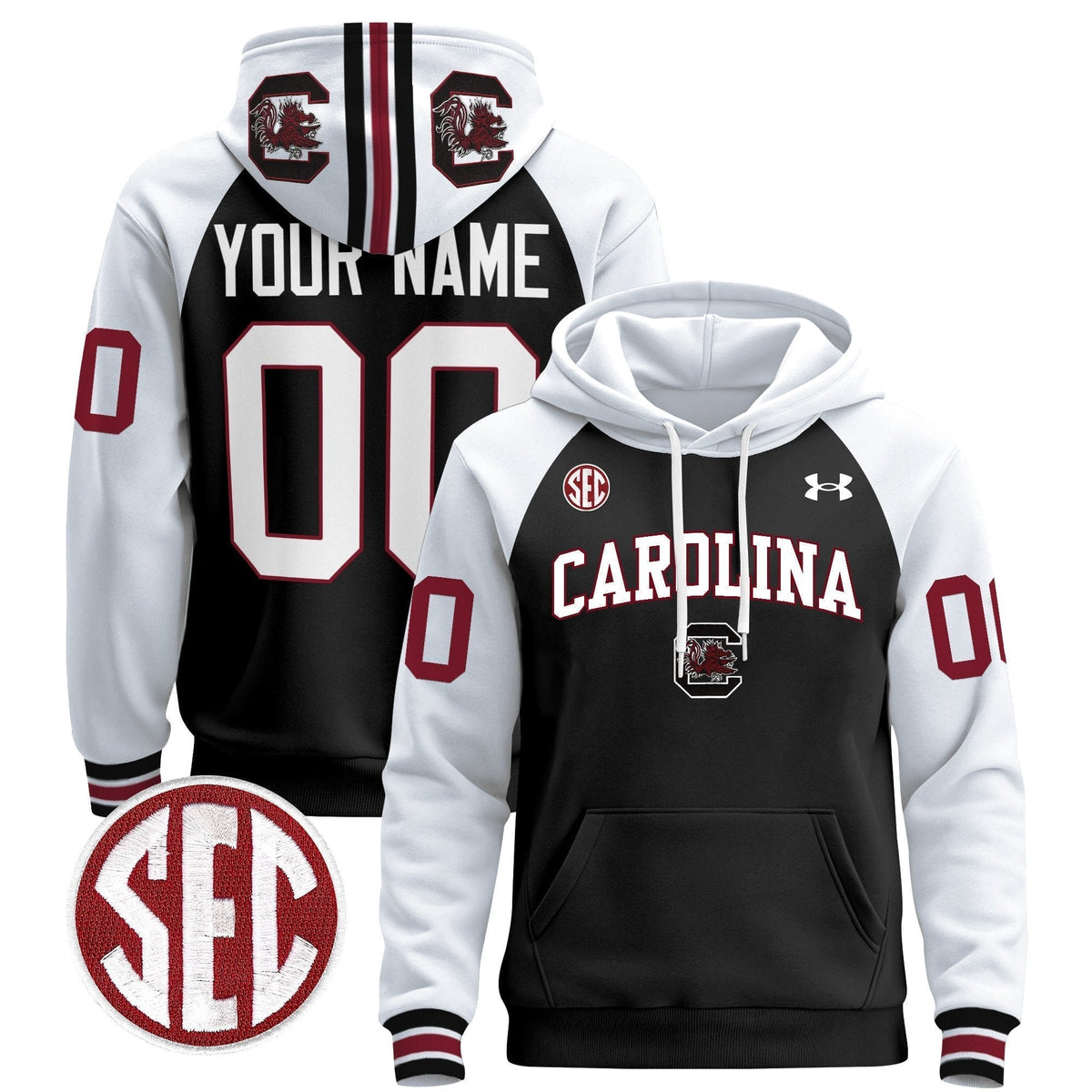 South Carolina Gamecocks 1980 Throwback Custom Pullover Hoodie V2
