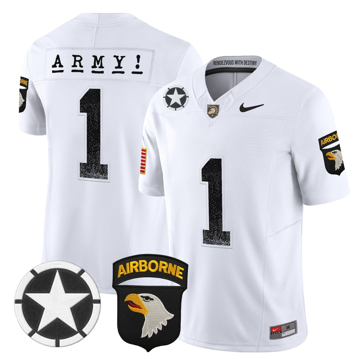 Men's Army Black Knights 2025 Screaming Eagles Vapor Limited Jersey - All Stitched