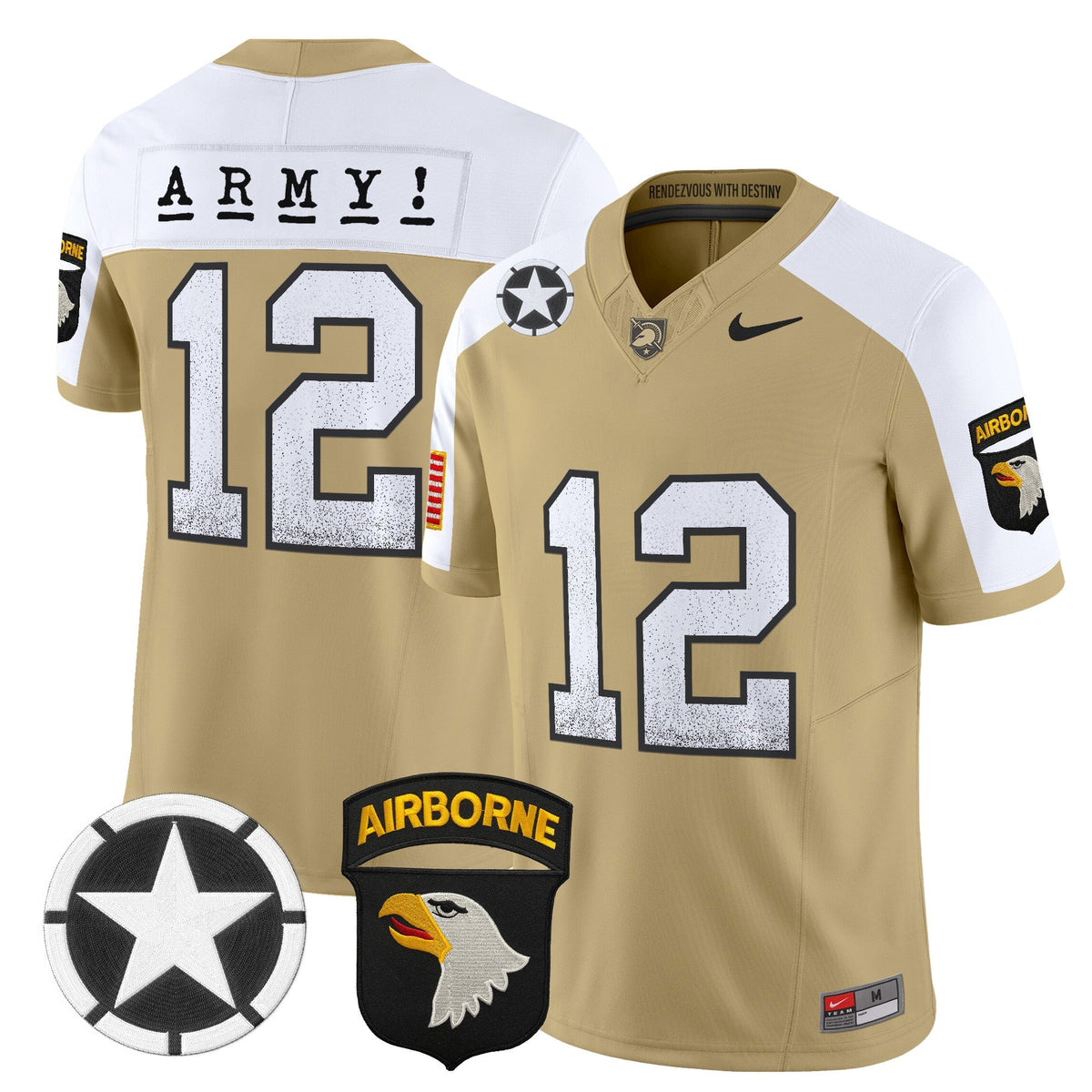 Men's Army Black Knights 2025 Screaming Eagles Vapor Limited Jersey - All Stitched