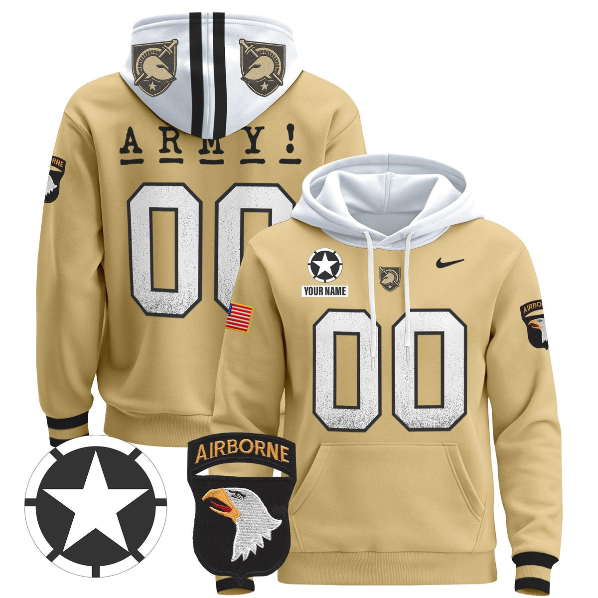 Army Black Knights 2024 Custom Pullover Hoodie V2 - Stitched