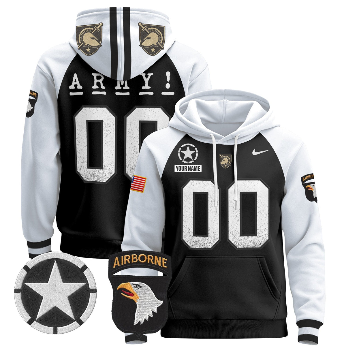 Army Black Knights 2024 Custom Pullover Hoodie V2 - Stitched