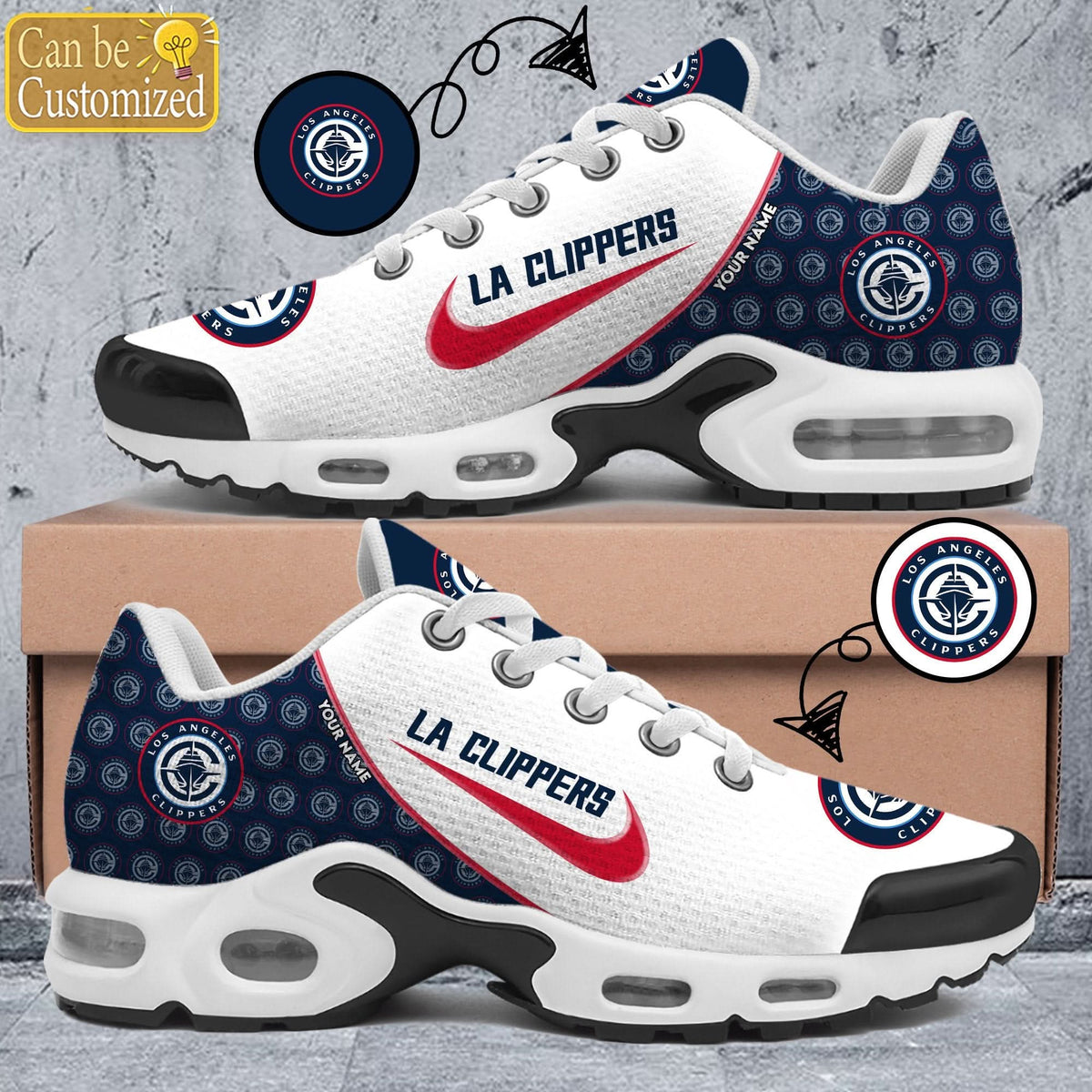 LA Clippers Premium A951 Shoes Personalized