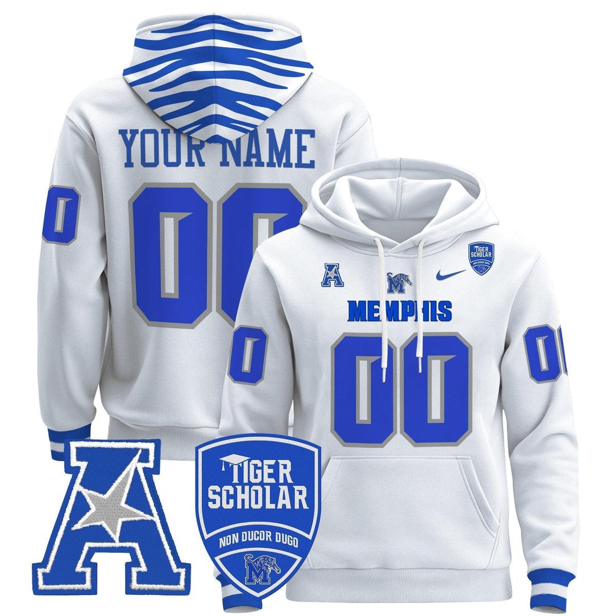 Memphis Tigers 2024 Custom Pullover Hoodie