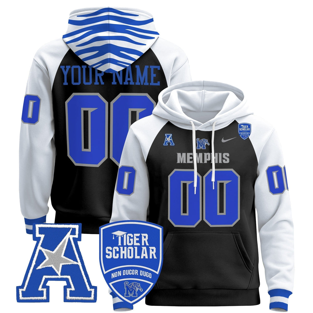 Memphis Tigers 2024 Custom Pullover Hoodie