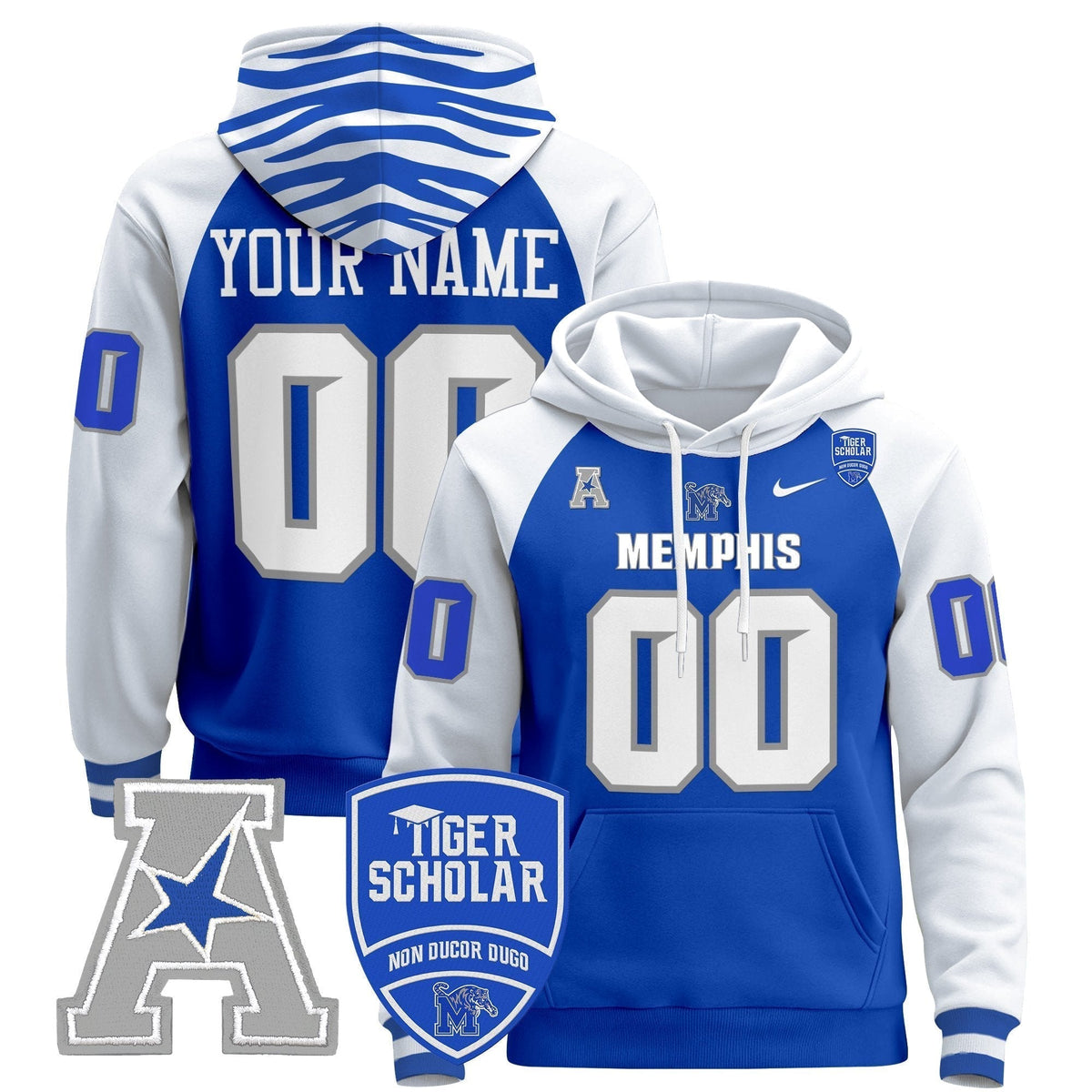 Memphis Tigers 2024 Custom Pullover Hoodie