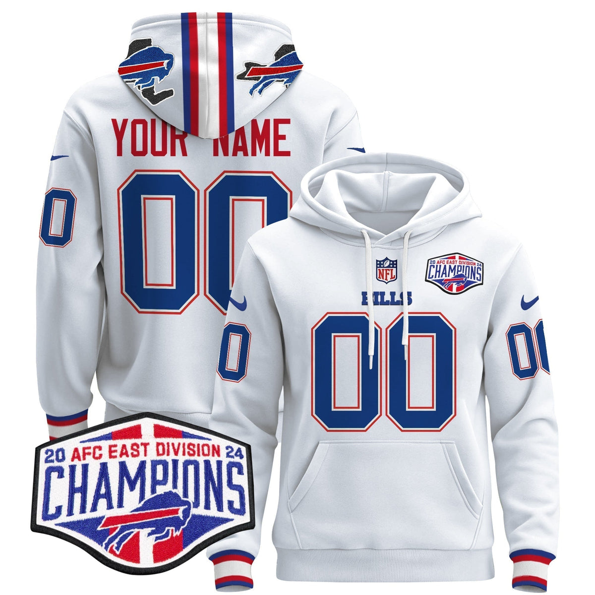 Buffalo Bills 2024 Custom Pullover Hoodie V2