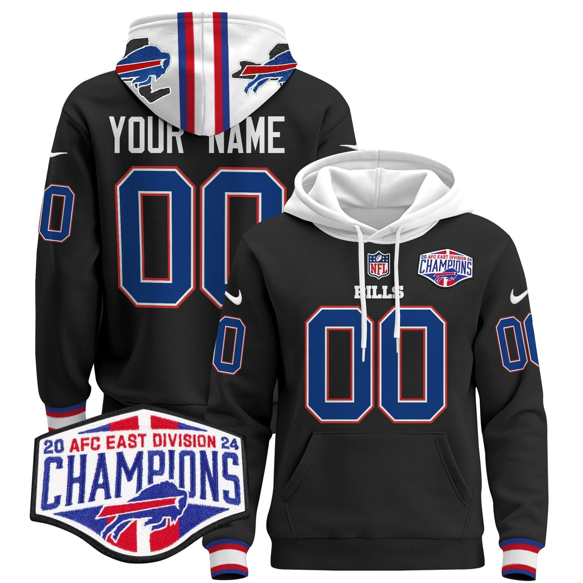 Buffalo Bills 2024 Custom Pullover Hoodie V2
