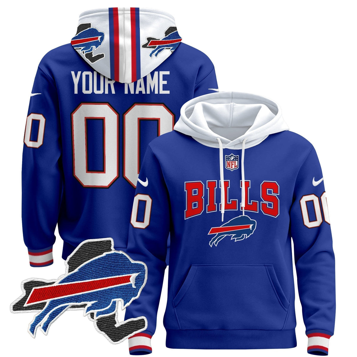 Buffalo Bills 2024 Custom Pullover Hoodie V3