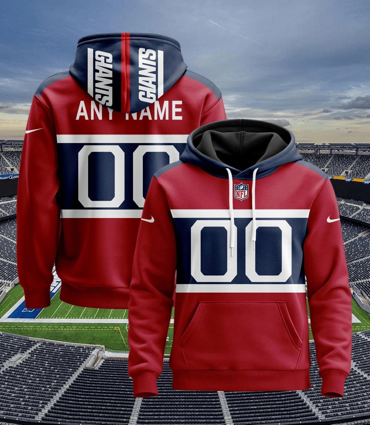 New York Giants Pullover Custom Hoodie