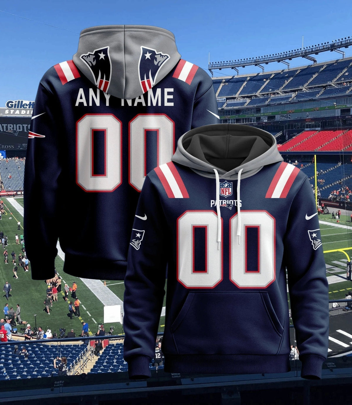 New England Patriots Pullover Custom Hoodie