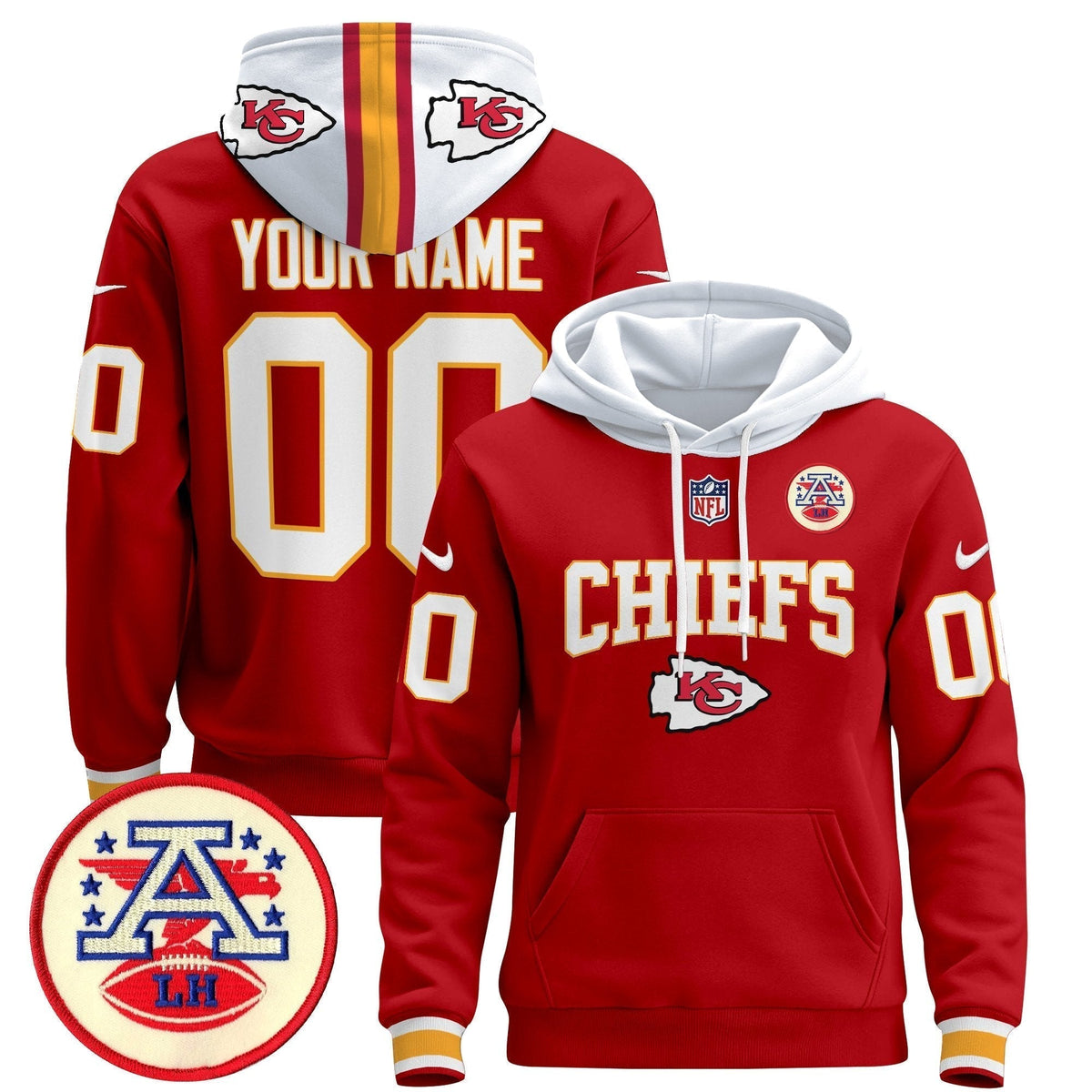 Kansas City Chiefs 2024 Custom Pullover Hoodie V2
